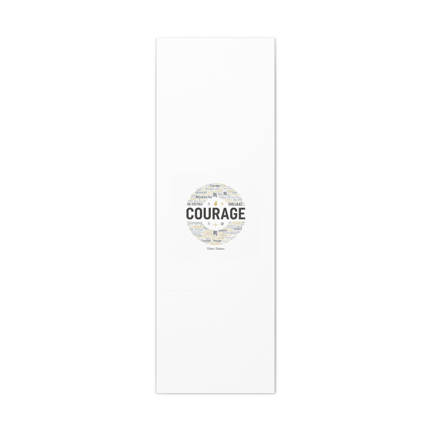 Courage Word Cloud Canvas | Fresh-Start Minimalism art print