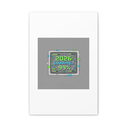 2026 Loading 99% Canvas | NYE countdown, retro system interface