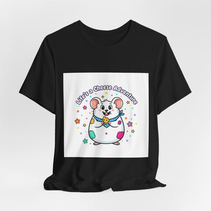 Cheese Adventure Mouse Tee | Rodent-core, quirky animal design