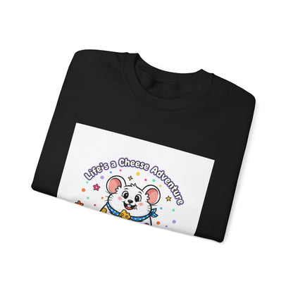 Mouse Cheese Adventure Sweatshirt | Rodent-Core, quirky animal pride