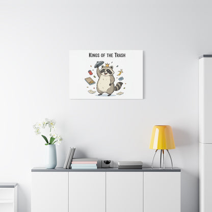 Kings of the Trash Canvas, Raccoon Doodle | Trash Panda, Goofy Critter Art