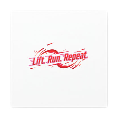 Lift Run Repeat Canvas | Fitness Wall Art, Gym Motivation