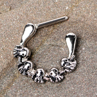 16G 5/16 Gathering of Ghosts Halloween Septum Clicker