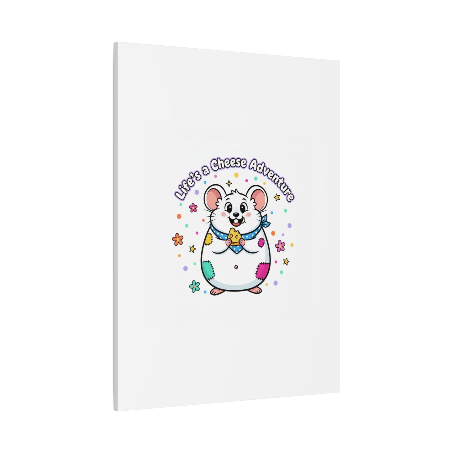 Life's a Cheese Adventure Canvas | Rodent-Core rat art print