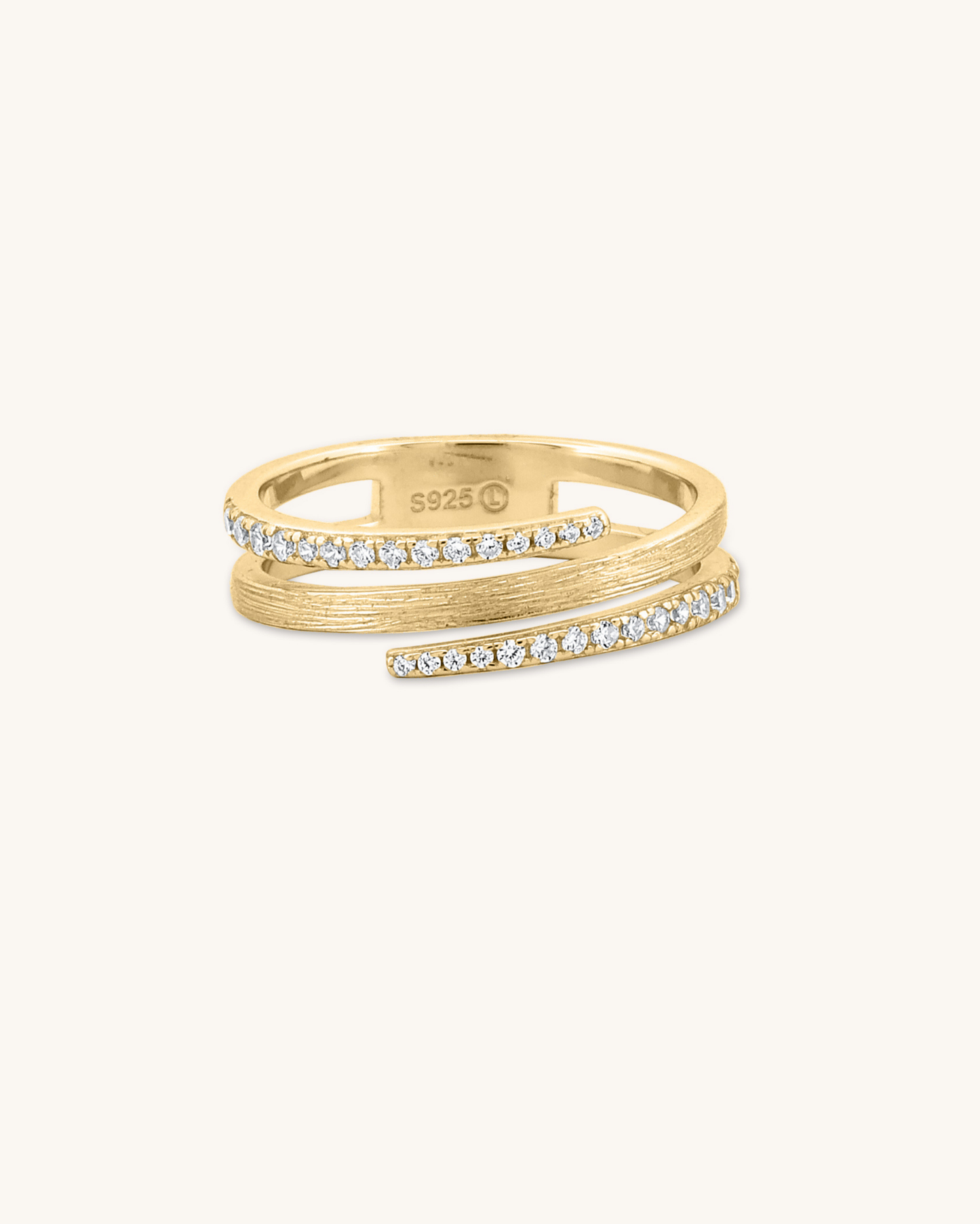 Matte Three Nails Cocktail Ring