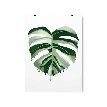 Melting Monstera Albo Botanical Print – Unframed Wall Art