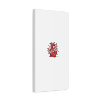 Love Yourself First Canvas, Hearts-with-a-Twist, Anti-Valentine Art
