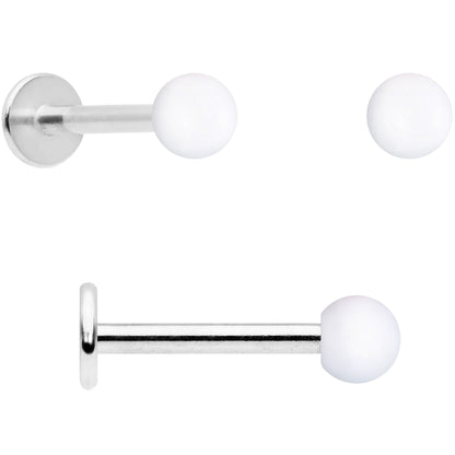 16G 5/16 Pink Peach Matte Labret Monroe Tragus Set of 4