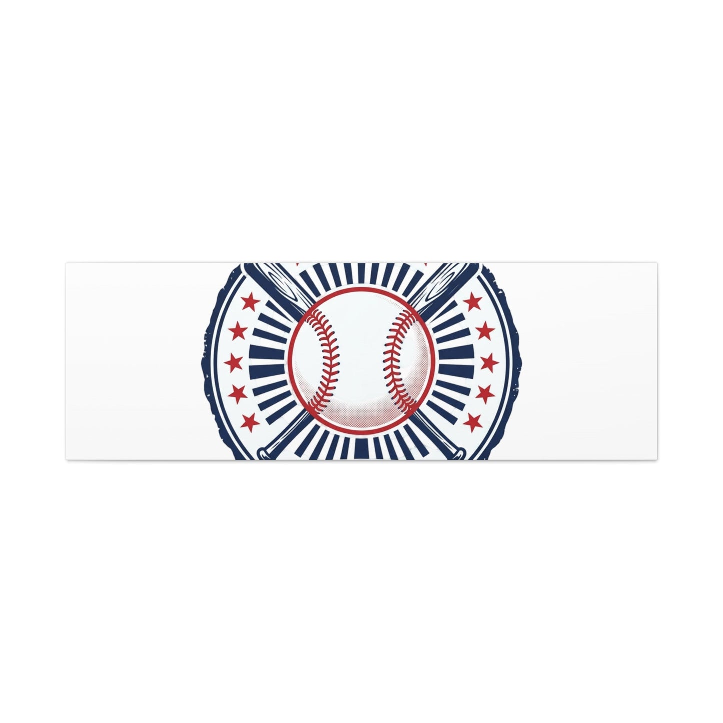 United by Baseball Canvas | Patriotic Baseball Graphic, Red White Blue Wall Art