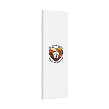 Families Belong Together Canvas, family unity solidarity, bilingual inclusive decor
