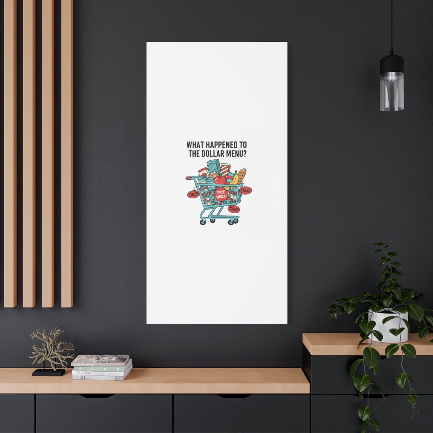What Happened to the Dollar Menu? Canvas | Grocery Prices Meme, Price Shock Wall Art