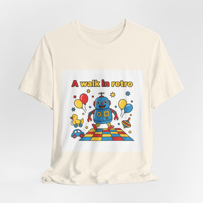 Retro Robot Toy Graphic Tee | Throwback Kid, Primary Colors