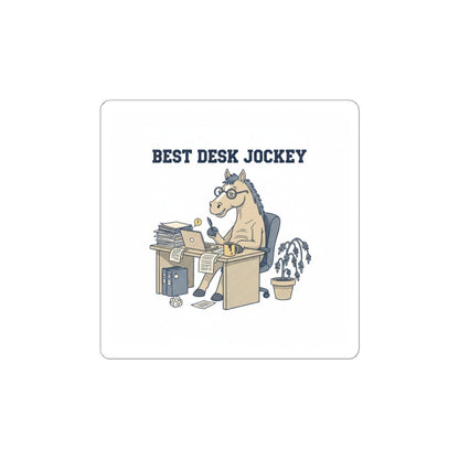 Best Desk Jockey Kiss-Cut Stickers | Workhorse Office Humor, Burnout Parody