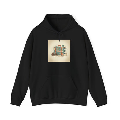 Vintage Passport Stamp Travel Hoodie | retro travel, wanderlust design