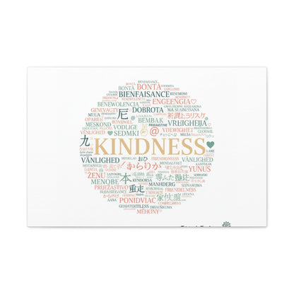 Kindness Word Cloud Canvas | Fresh Start Minimalist Wall Art