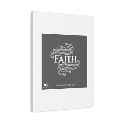 handwritten faith ribbon Canvas | sketch aesthetic, doodle design