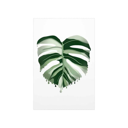 Melting Monstera Albo Botanical Print – Unframed Wall Art
