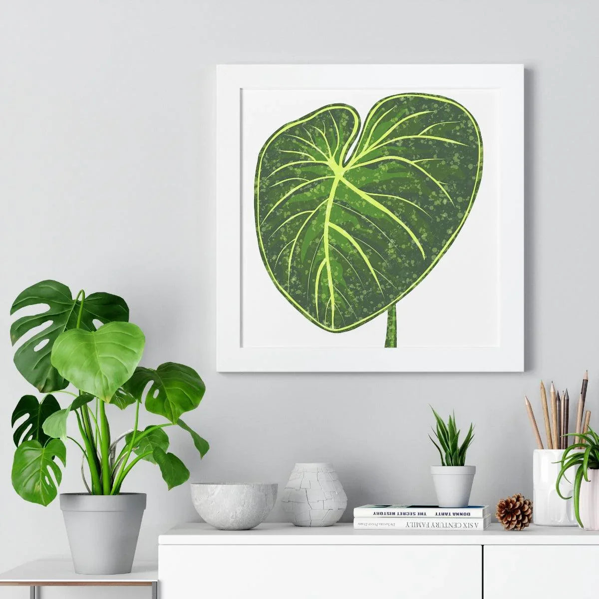 Philodendron Gloriosum Framed Print – Botanical Wall Art