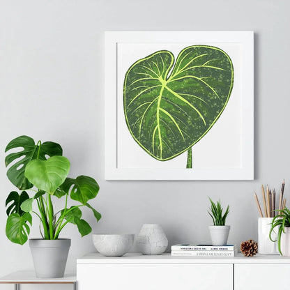 Philodendron Gloriosum Framed Print – Botanical Wall Art