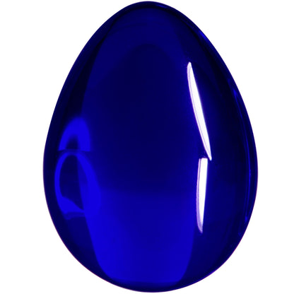 Solid Blue Glass Teardrop Plug Set