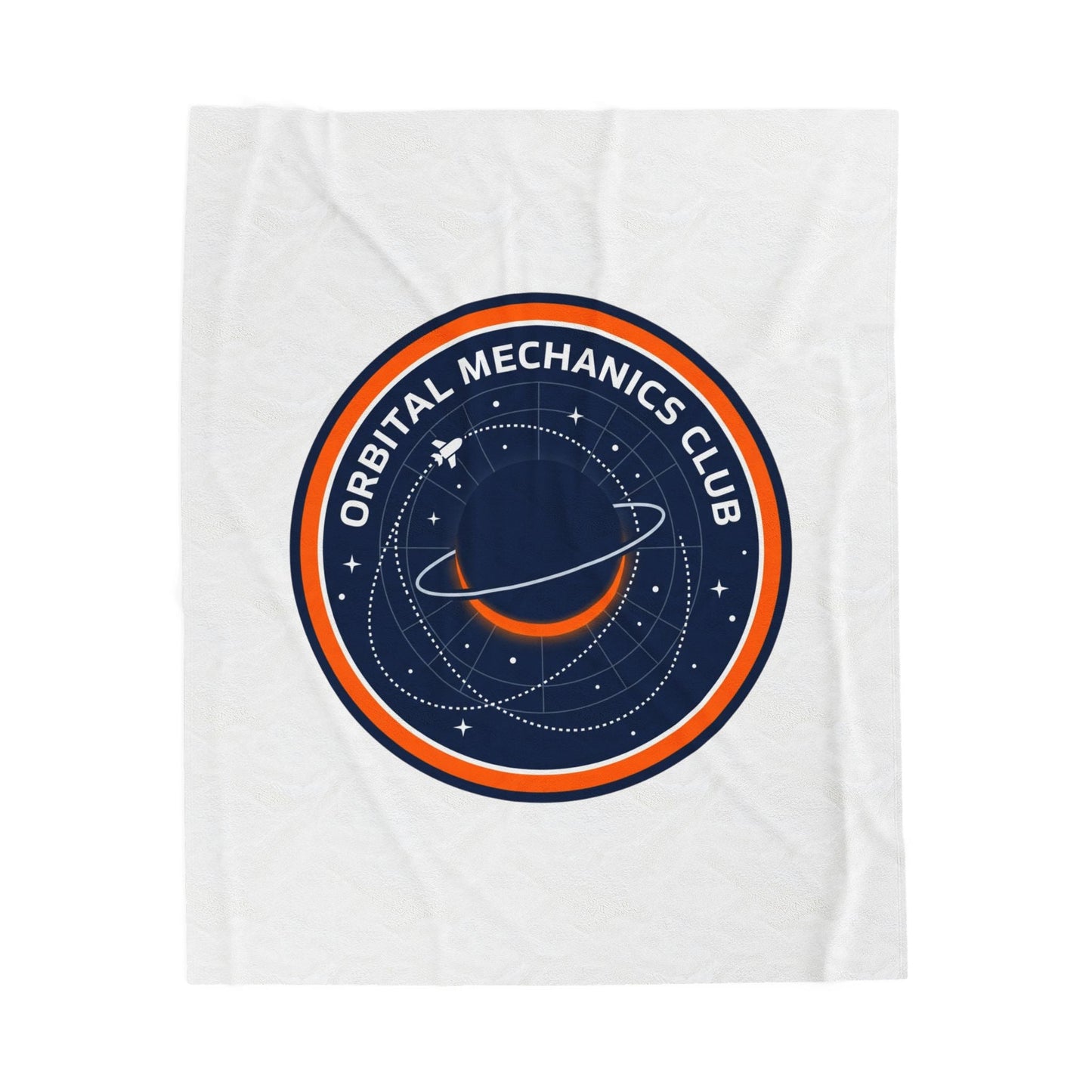 Orbital Mechanics Club Plush Blanket | space, mission patch, science nerd