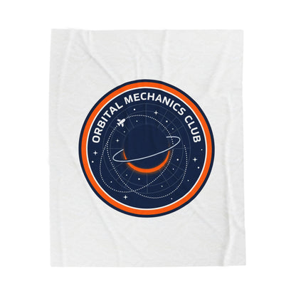 Orbital Mechanics Club Plush Blanket | space, mission patch, science nerd