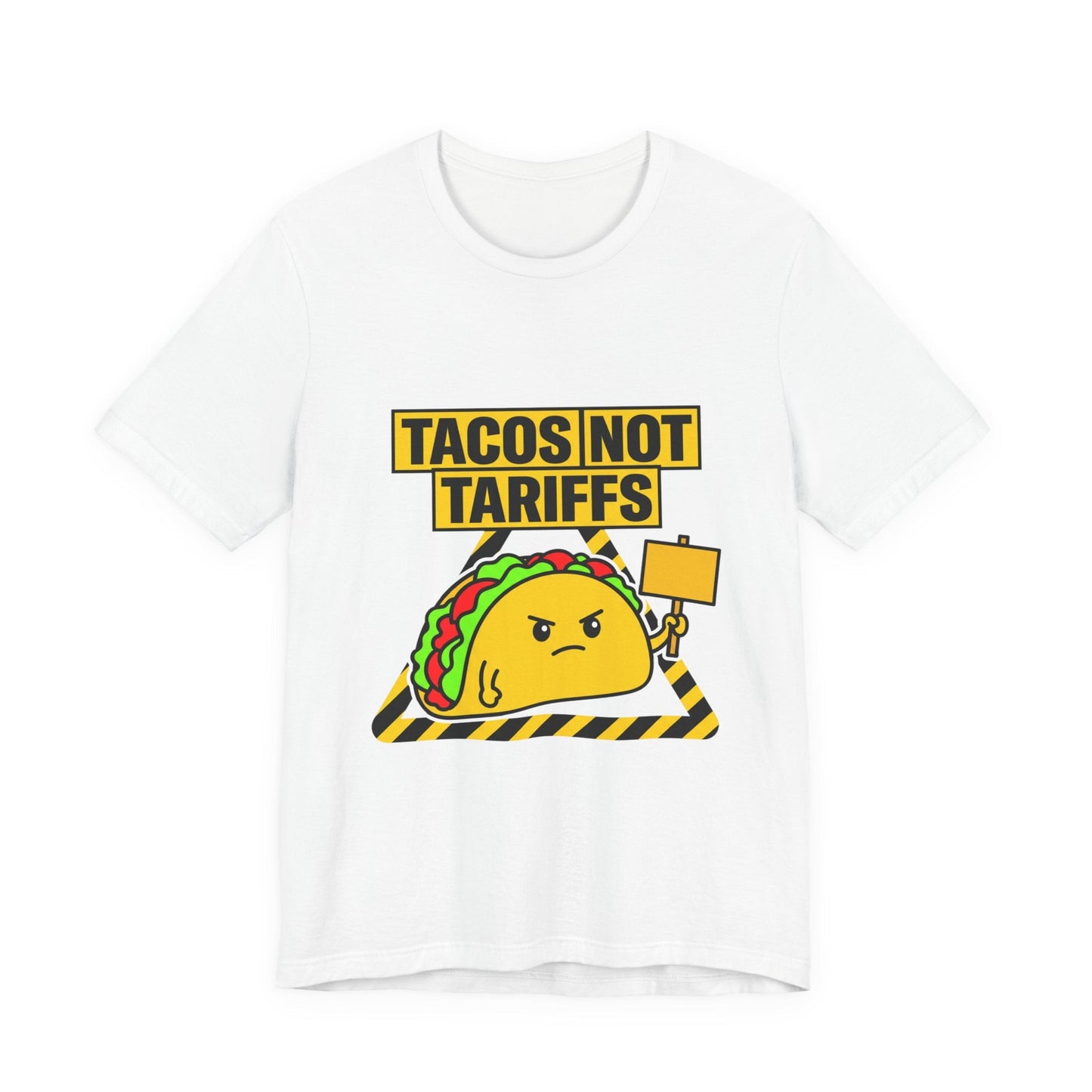 Tacos Not Tariffs Tee | political taco pun, protest typography