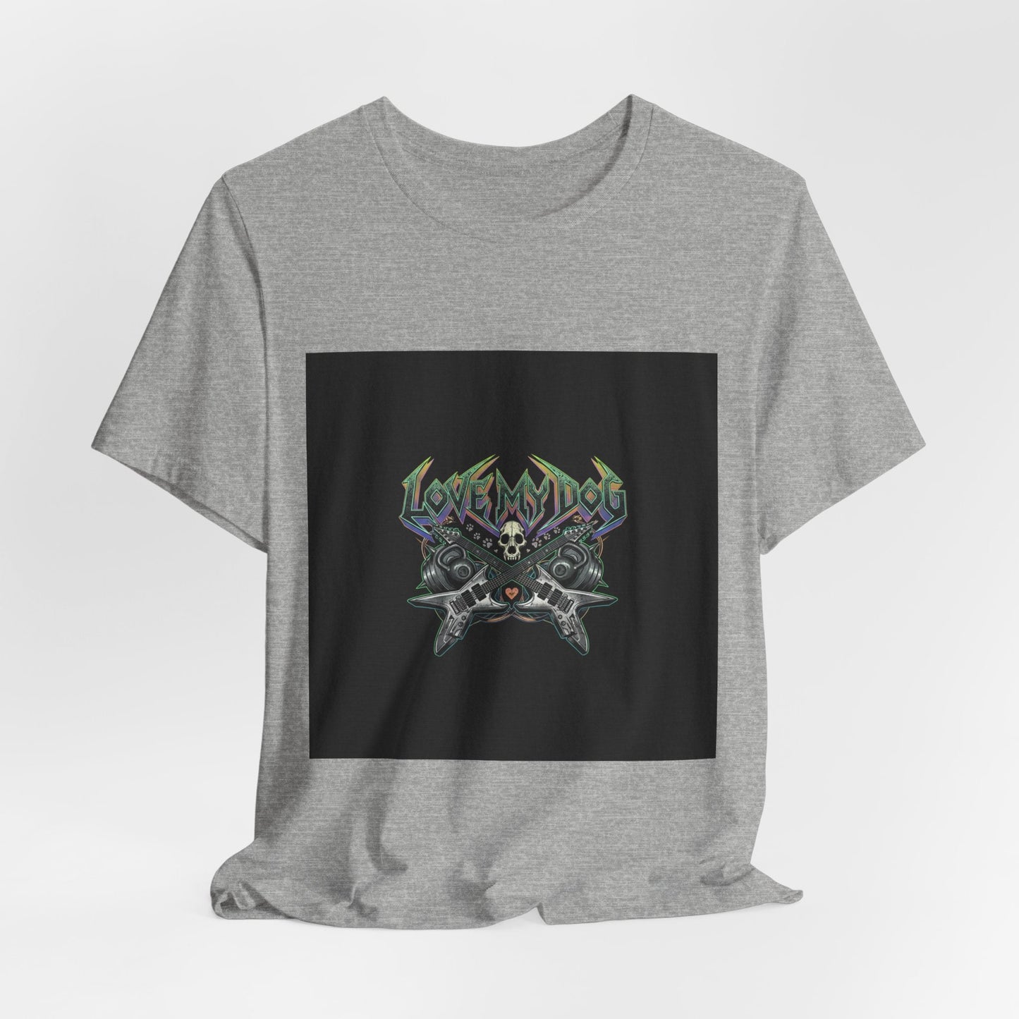Love My Dog T-Shirt | Rock & Roll Dog Mom Dad Graphic Tee