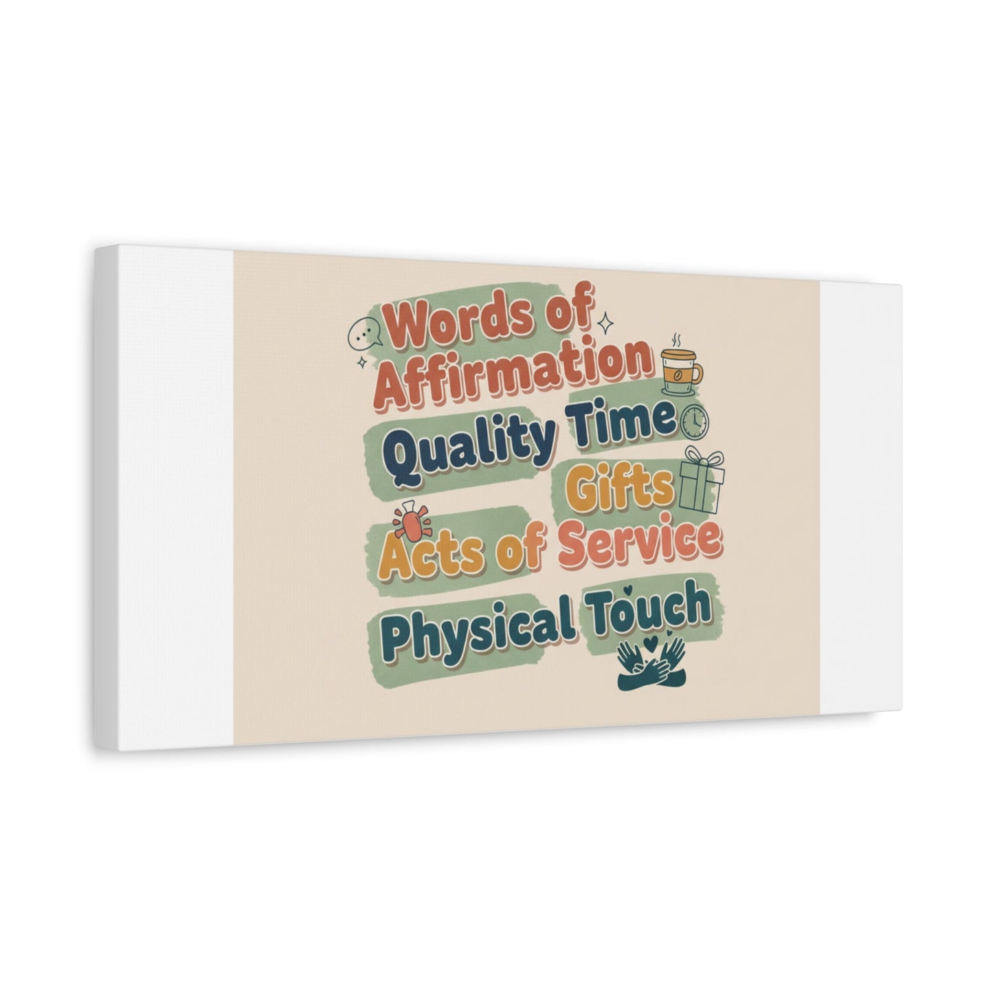 Love Languages List Matte Canvas Wall Art | love language meme, relationship humor