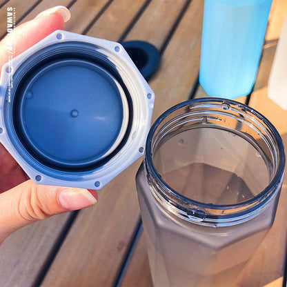 Plastic cup with rope sports water cup frosted