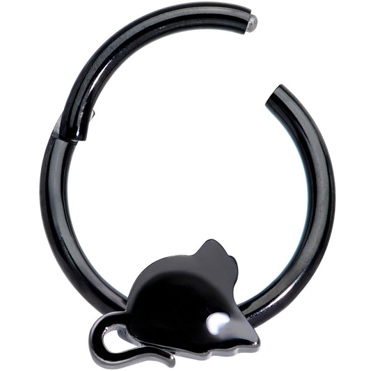 16G 3/8 Black Mouse Septum Clicker