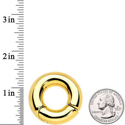 00G 5/8 Gold Tone PVD Steel Hinged Segment Ring