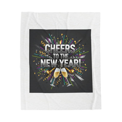 Cheers to the New Year! Plush Blanket | NYE countdown, champagne sparkle