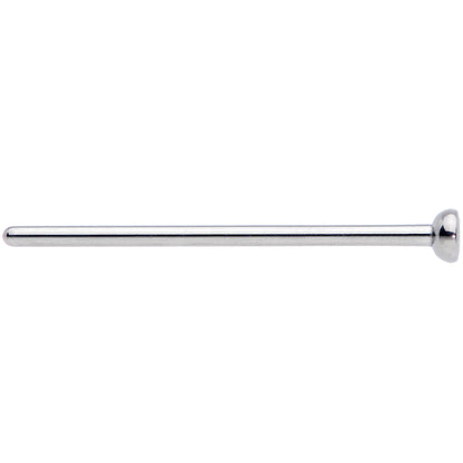 18G 3/4 Clear CZ Gem Grade 23 Titanium Fishtail Nose Ring 3mm