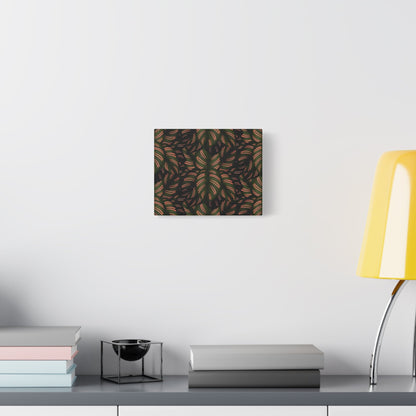 Calathea Pinstripe Pattern Canvas Print – Botanical Wall Art