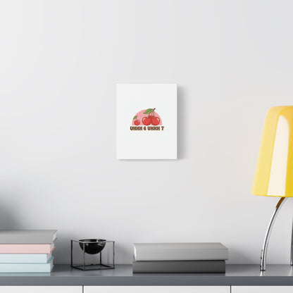 Six Severn Cherry Retro Graphic Canvas | kawaii fruit print, vintage cherry design