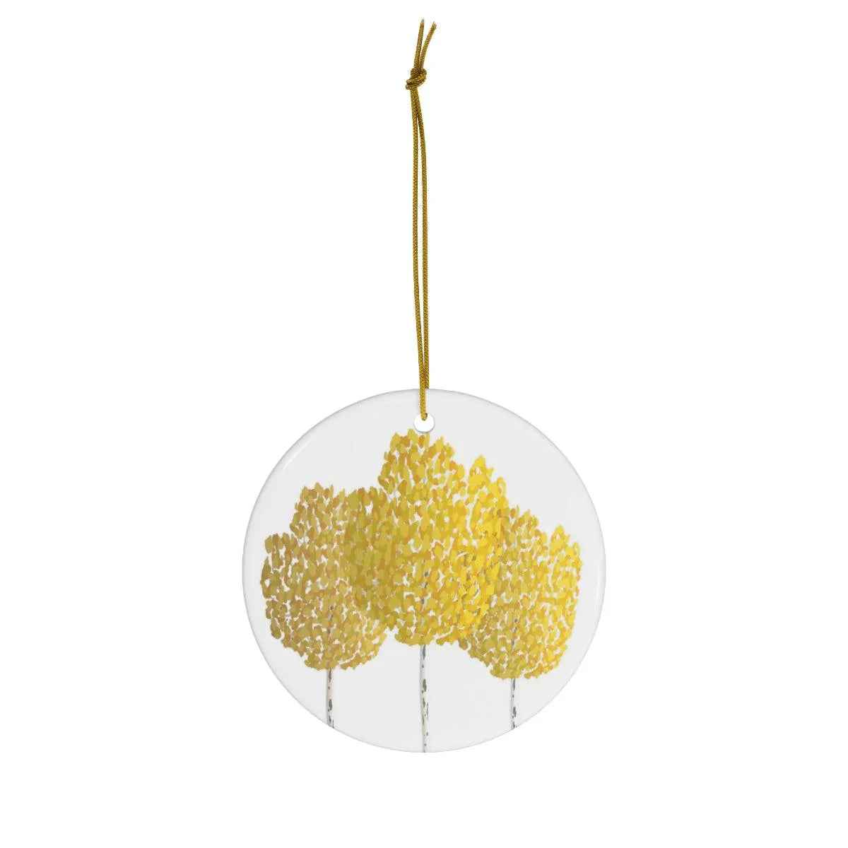 Fall Aspen Ceramic Ornament