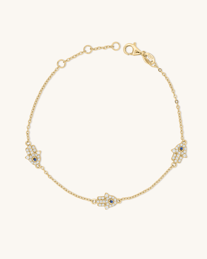 3 Hamsa Hand Bracelet