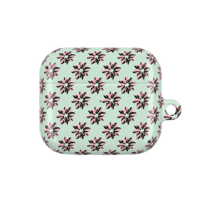 Pink Princess Philodendron Pattern AirPod Case