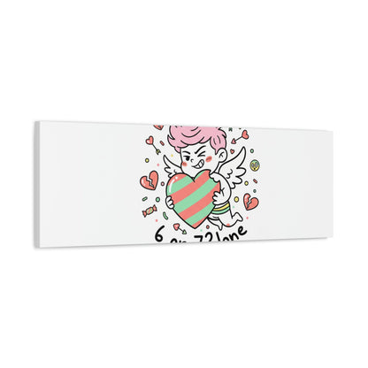 Weird Cupid heart illustration Canvas | Weird Valentine, quirky chaotic love