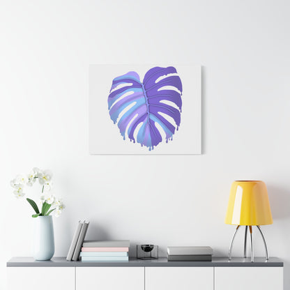 Purple Monstera Canvas Print – Botanical Wall Art
