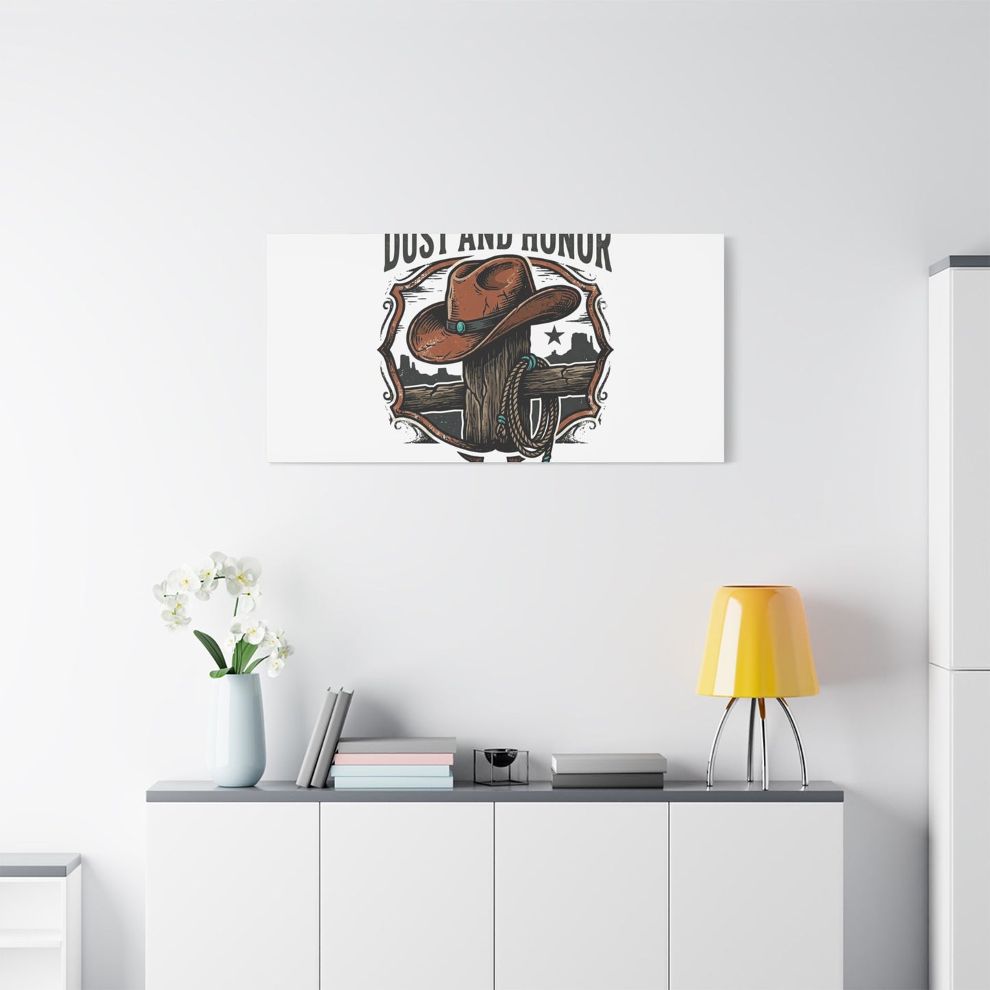 Built on Dust and Honor Canvas | Western cowboy, vintage Americana