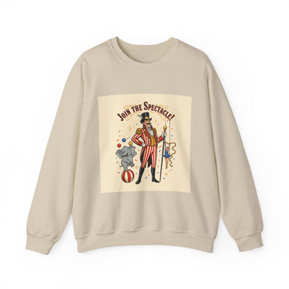 "Join the Spectacle" Vintage Circus Crewneck | Retro Ringmaster Sweatshirt