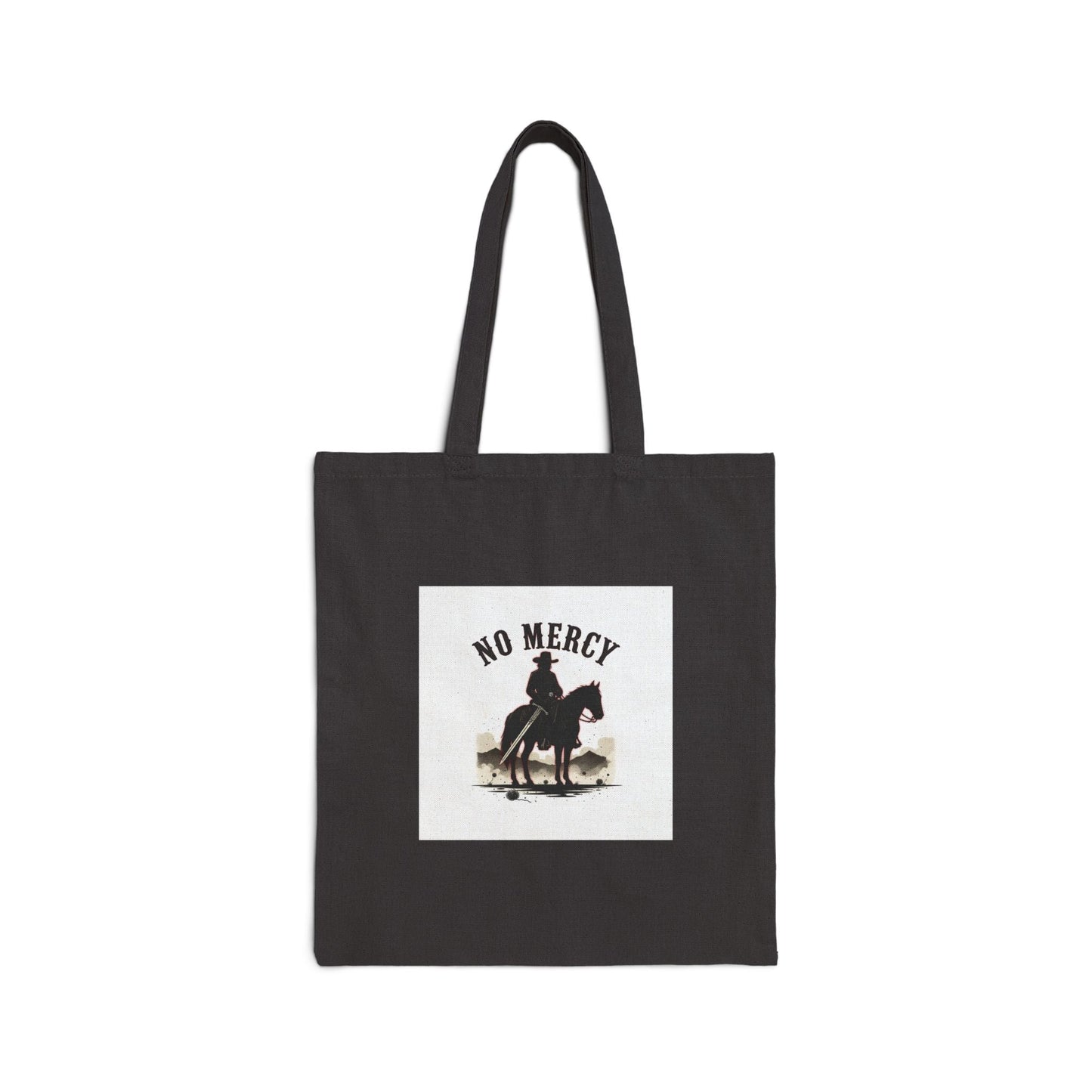 No Mercy Western-Gothic Tote | haunted cowboy noir, gothic Americana