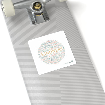Kindness Wordcloud Sticker | Fresh-Start Minimalism, Neutral Renew
