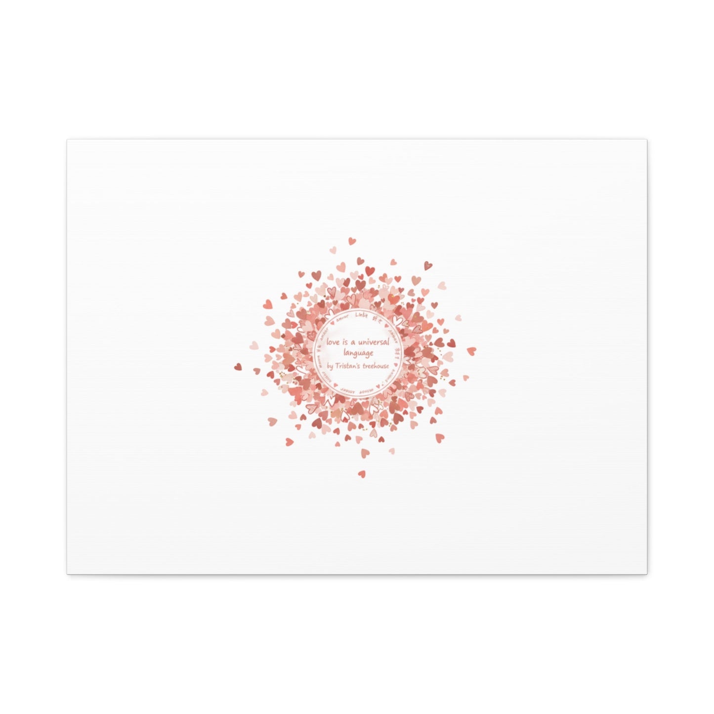 Tiny Heart Confetti Canvas | Matte Stretched Wall Art