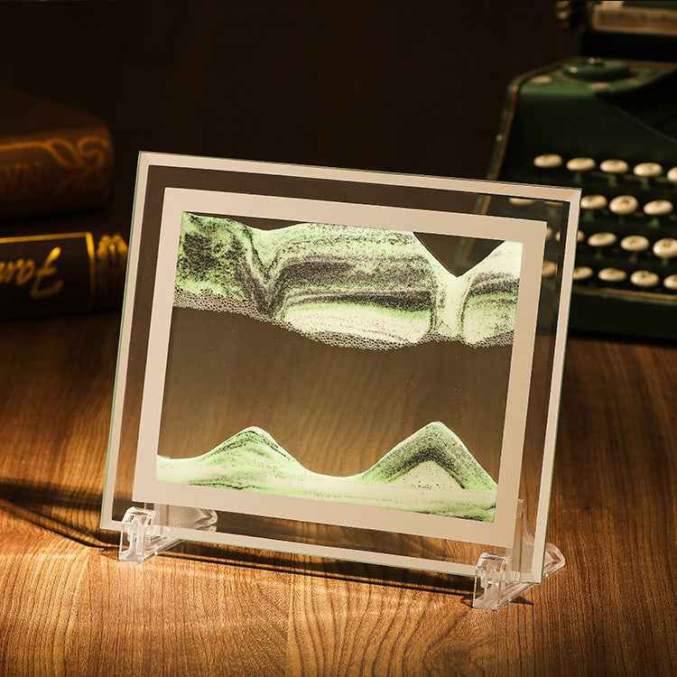 Landscape Quicksand Painting Glass Craft Printing Ornaments