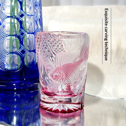 Exquisitely Hand Carved Glass Water Hyacinth