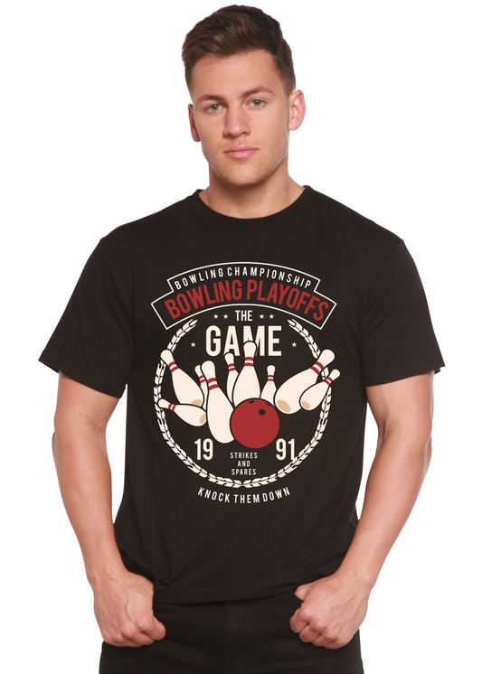 Bowling Playoffs Men's Bamboo Viscose/Organic Cotton Short Sleeve Graphic T-Shirt