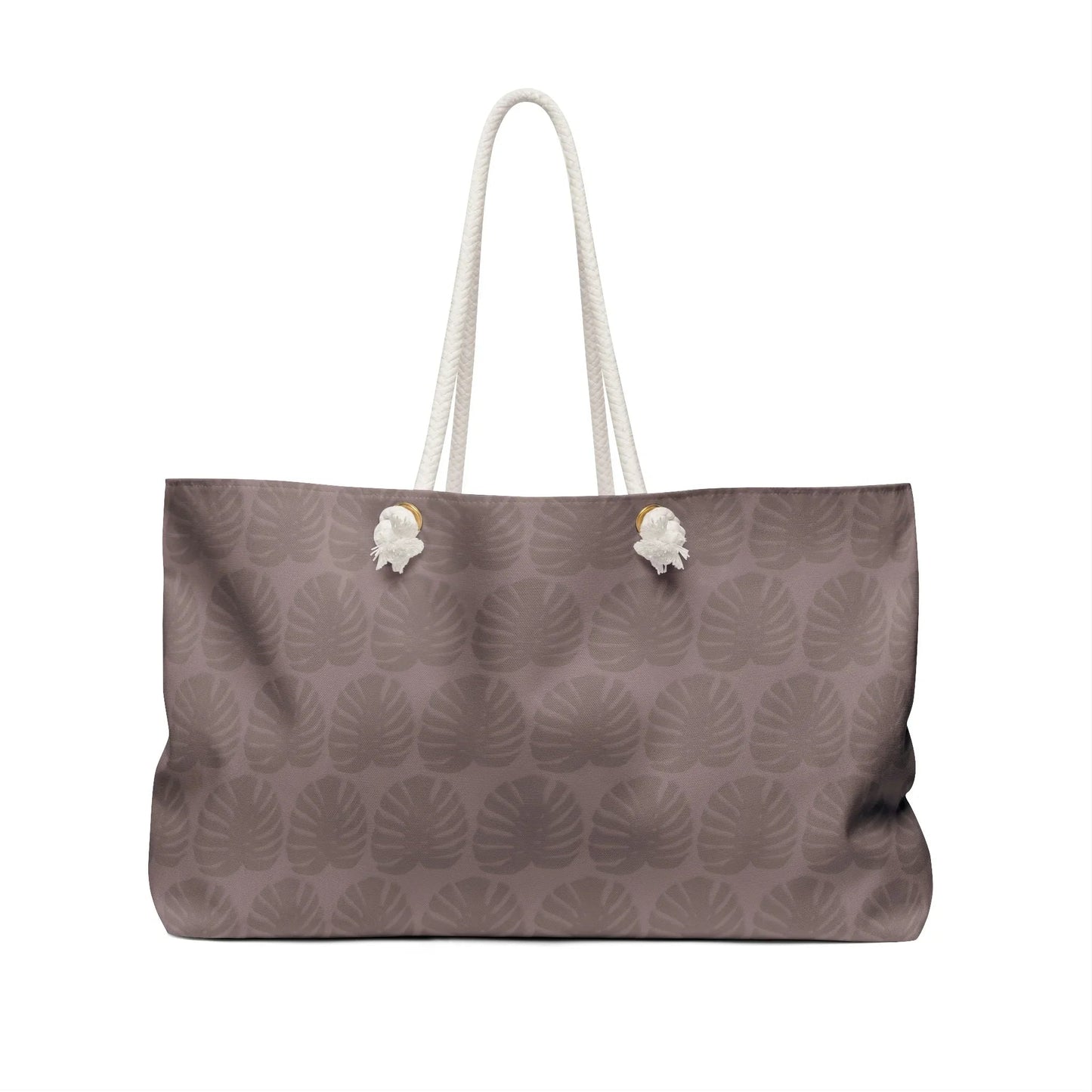 Mauve Monstera Pattern Weekender Bag